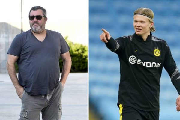 Mino Raiola the super agent in charge of the contract for Borussia Dortmund striker Erling Braut Haaland. He is ready to send his youngsters to play with any team that dares.